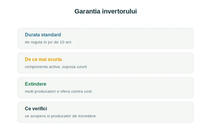 Garanție invertor fotovoltaic: durată, acoperire și cum alegi